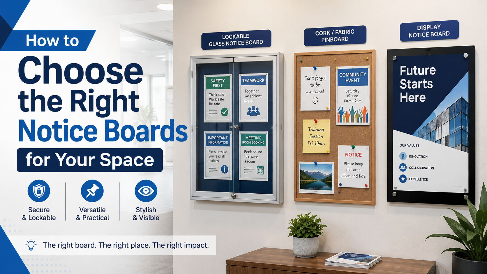 How to Choose the Right Notice Boards for Your Space